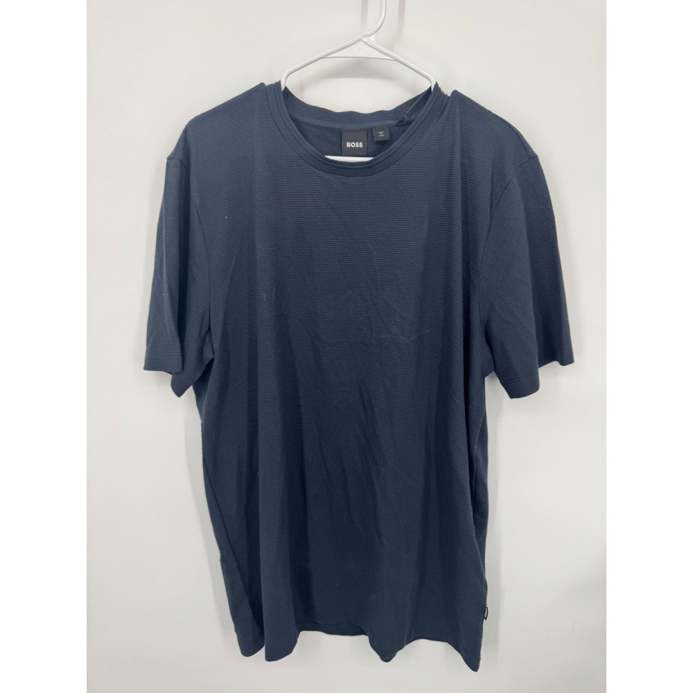 NWT Hugo Boss Tiburt 240 T-Shirt Men's XL Dark‎ Blue Crew Neck Classic Pullover